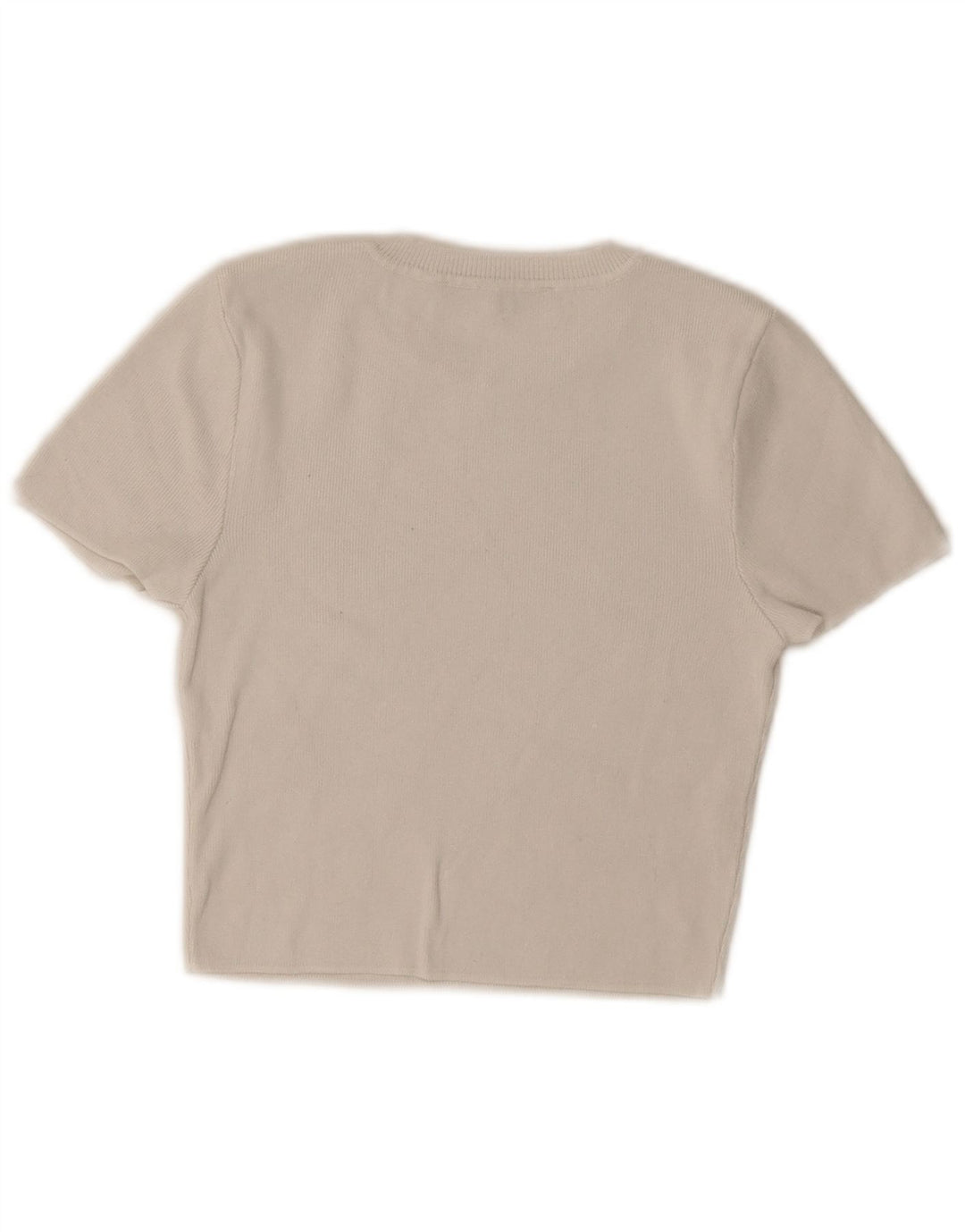 Zara Womens Crop T-Shirt Top UK 12 Medium White