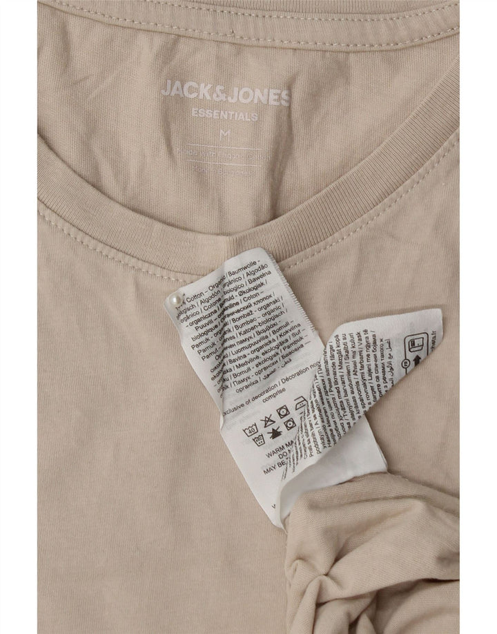 JACK & JONES Herre T-Shirt Top Medium Beige Bomuld