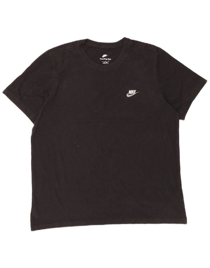 Nike T-shirt top til mænd, stor sort bomuld