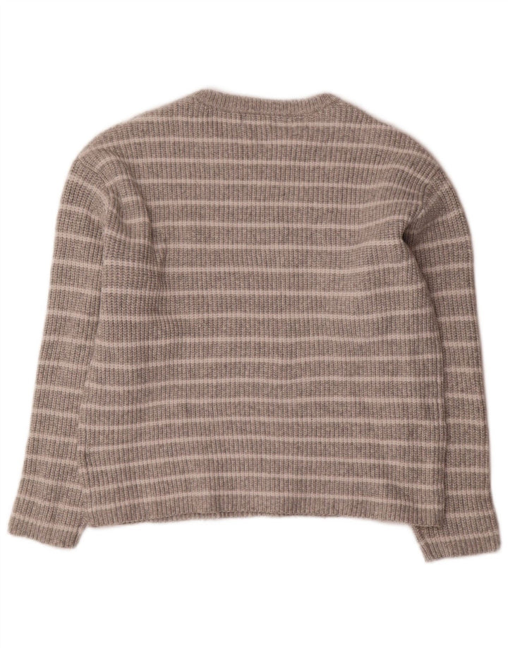 Marks & Spencer Dame sweater med rund hals DK 14 Mellem grå stribet