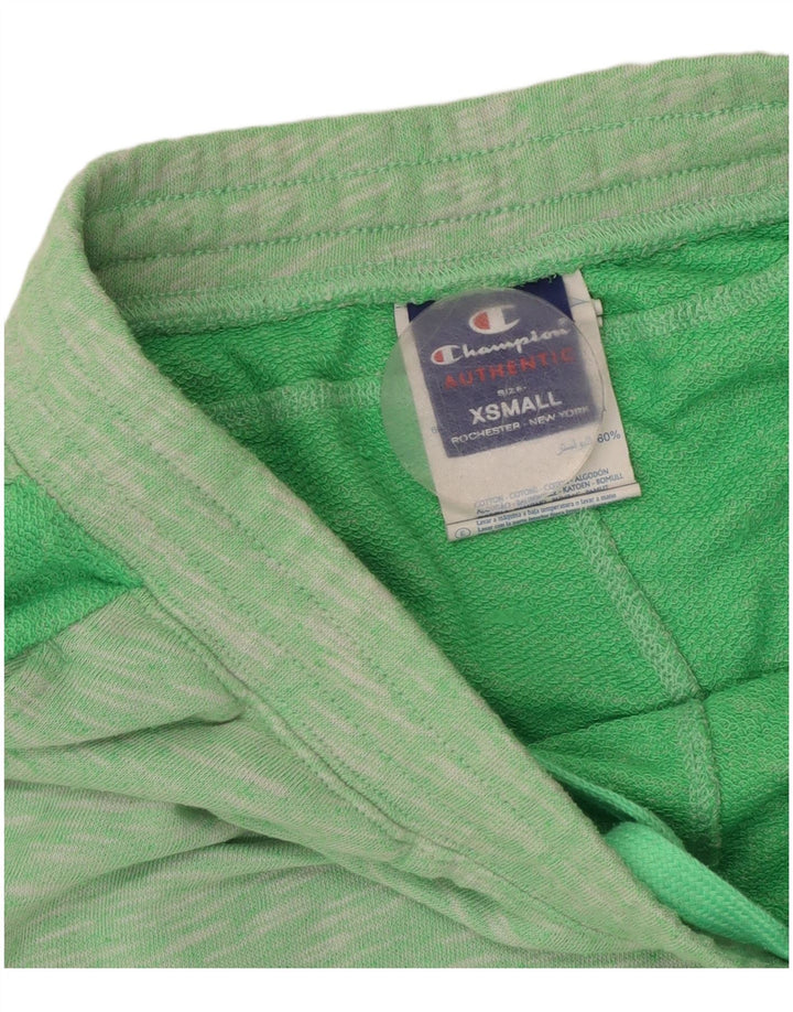 CHAMPION Grafiske sportsshorts til kvinder UK 6 XS Grøn Flecked Polyester