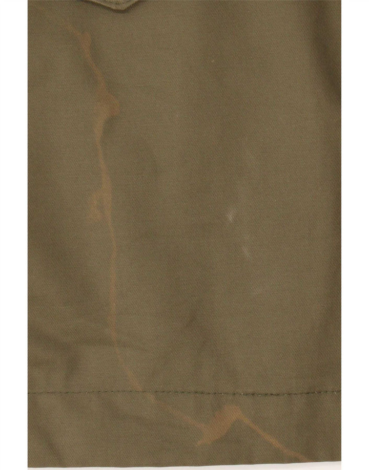 Vintage Herre Militær Overfrakke IT 50 Stor Khaki Bomuld