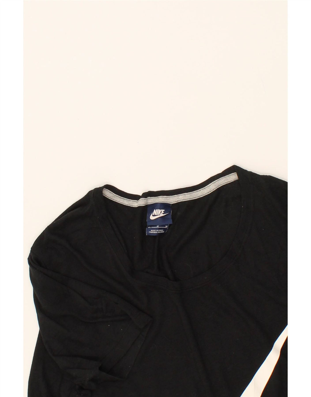 NIKE Womens Graphic T-Shirt Top UK 14 Medium Black Polyester Vintage Nike and Second-Hand Nike from Messina Hembry 