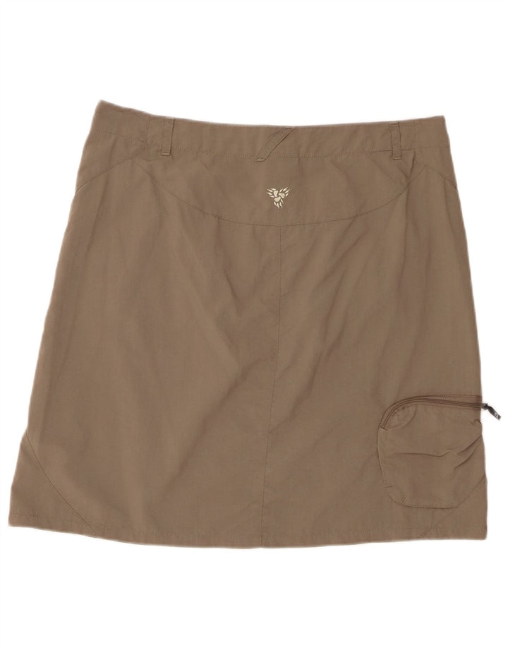 JACK WOLFSKIN Dame Mini Cargo Skirt UK 14/16 Large W34 Grå Polyamid
