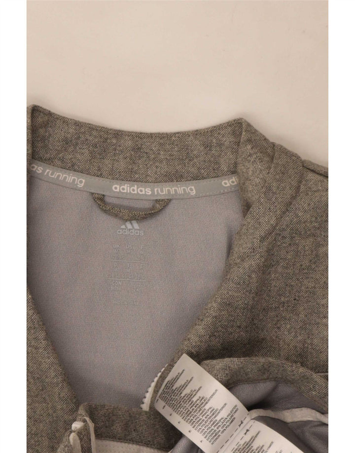 Adidas Womens Bomber Jacket UK 12/14 Medium Grey Colourblock Uld