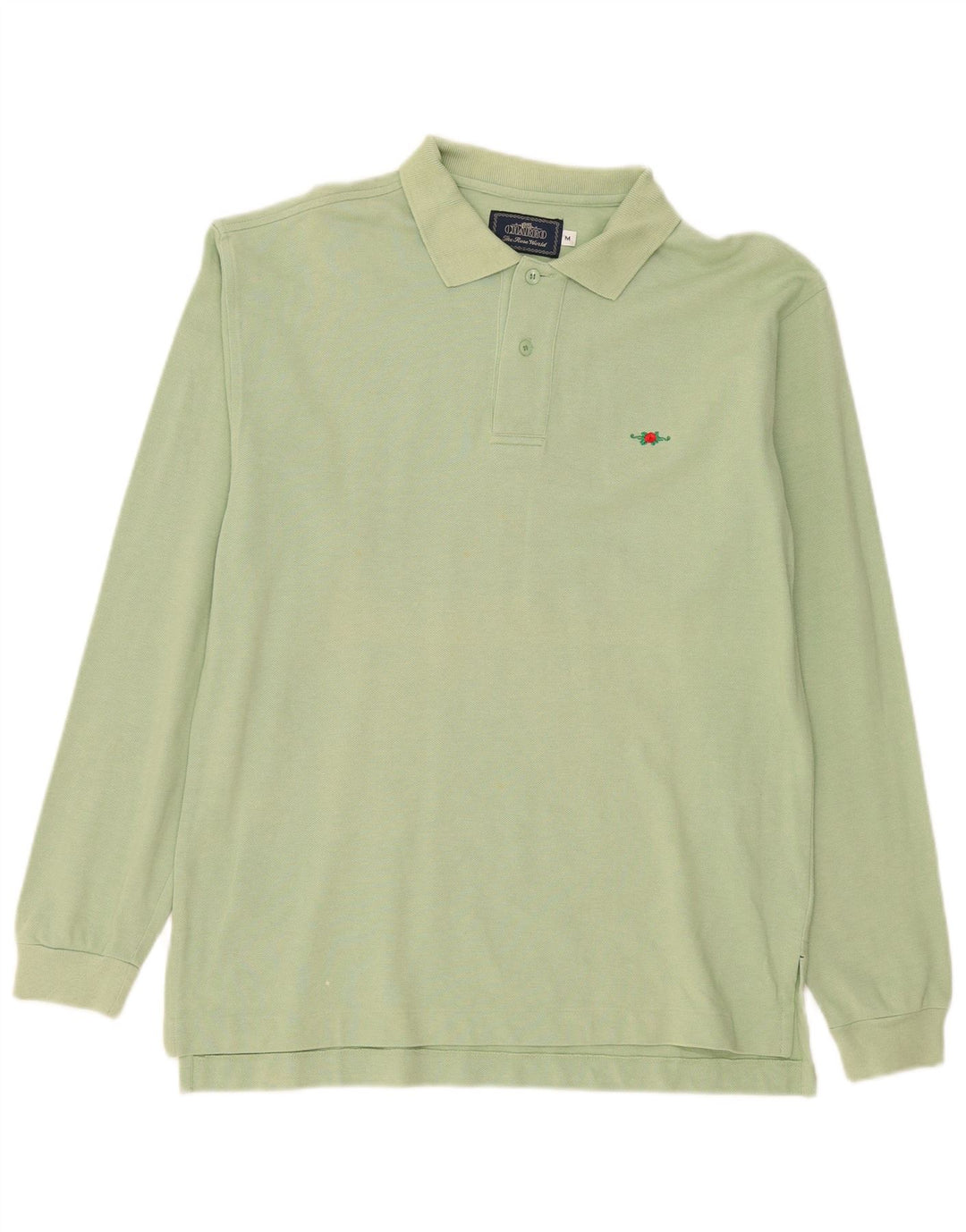 Charro Langærmet Polo Shirt til mænd mellemgrøn bomuld