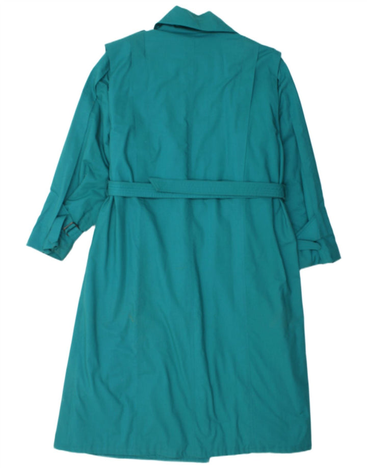 NINO Trench Coat til kvinder UK 14 Stor turkis polyester
