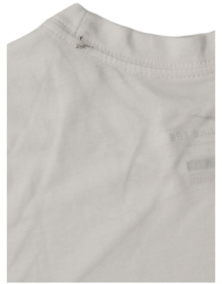 Nike Herre Dri Fit grafisk T-shirt Top Lille hvid polyester