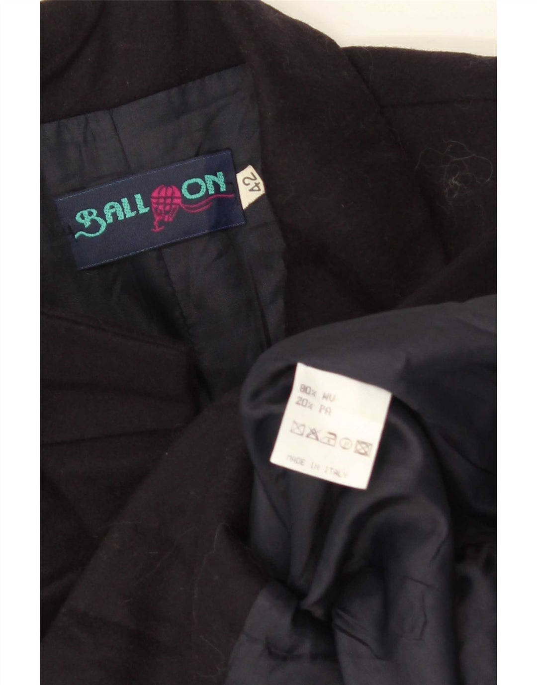 Ball On Dame 3 Button Blazer Jacket IT 42 Medium Navy Blue Virgin Wool