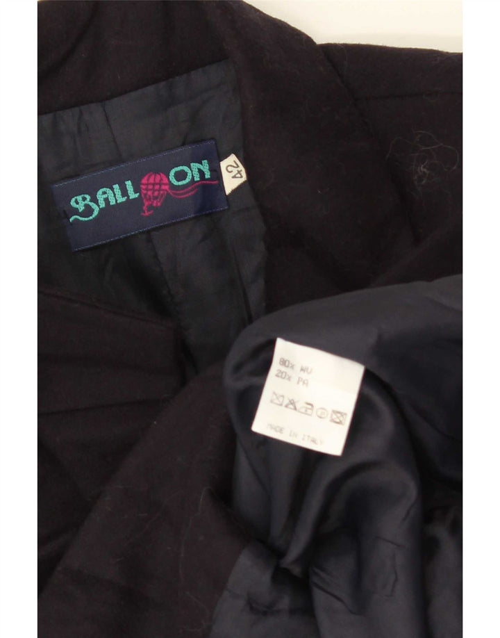 Ball On Dame 3 Button Blazer Jacket IT 42 Medium Navy Blue Virgin Wool