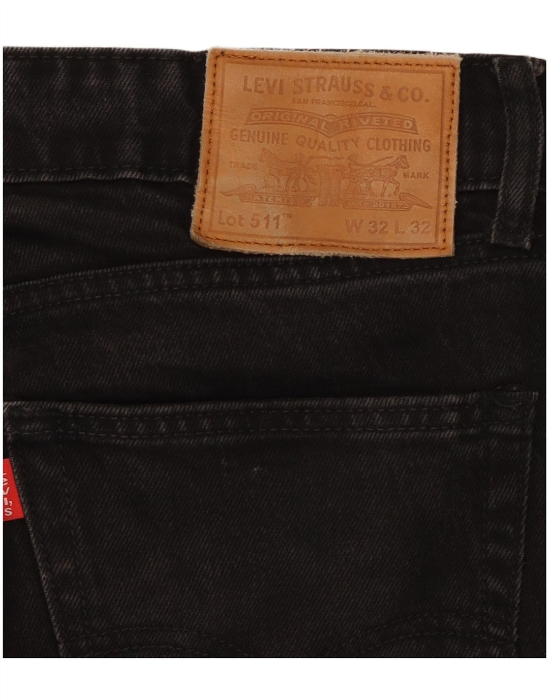Levi's Herre 511 Slim Jeans W32 L32 Sort Bomuld