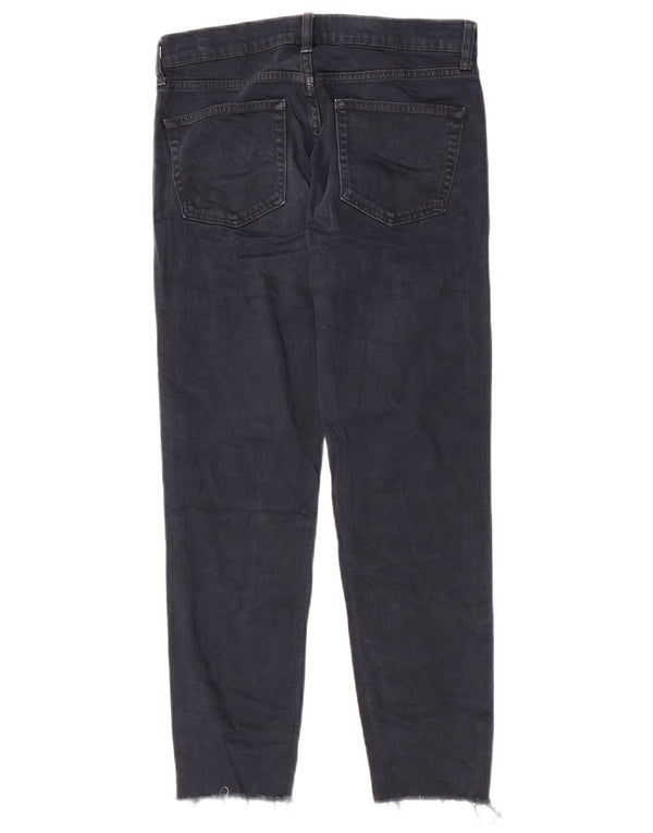 Zara Dame Slim Jeans EU 36 XS W26 L27 Marineblå plettet bomuld