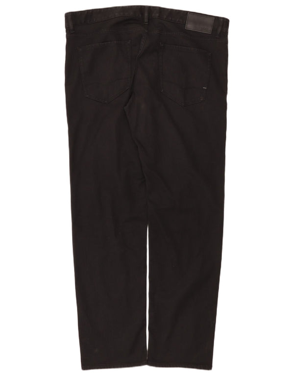 Hugo Boss Herre Maine Regular Fit Straight Jeans W40 L32 Sort Bomuld