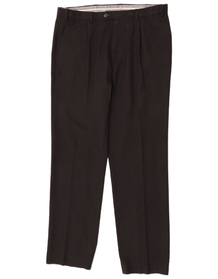 Marks & Spencer Herre Regular Fit Suit Bukser W36 L33 Sort Uld