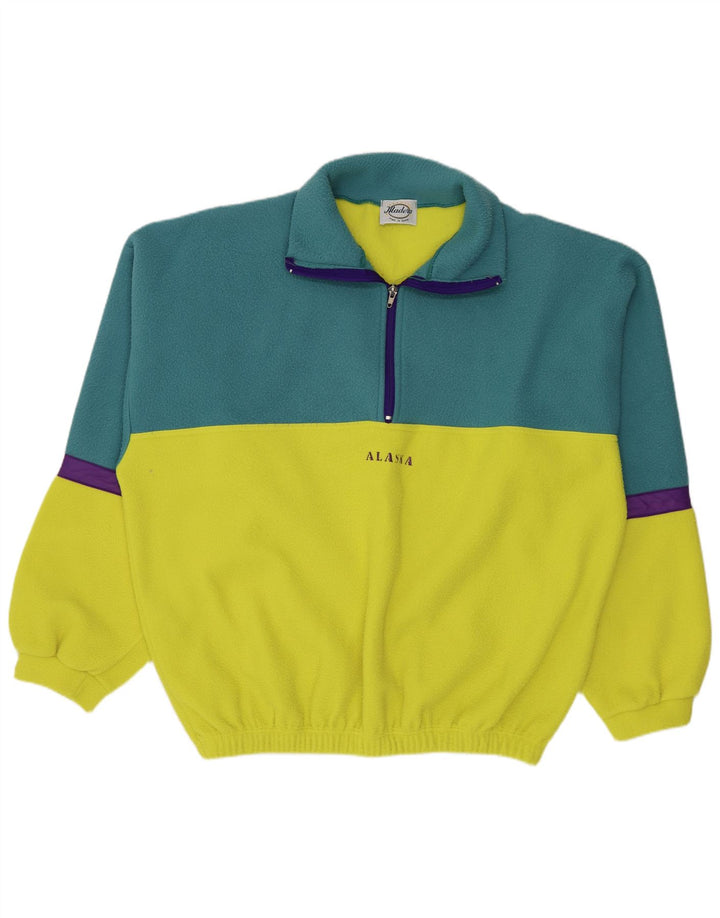 Alaska Fleece Jumper med lynlås til mænd XL Gul Colourblock Polyester