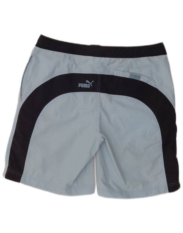 PUMA Mens Swimming Shorts Large Blue Colourblock