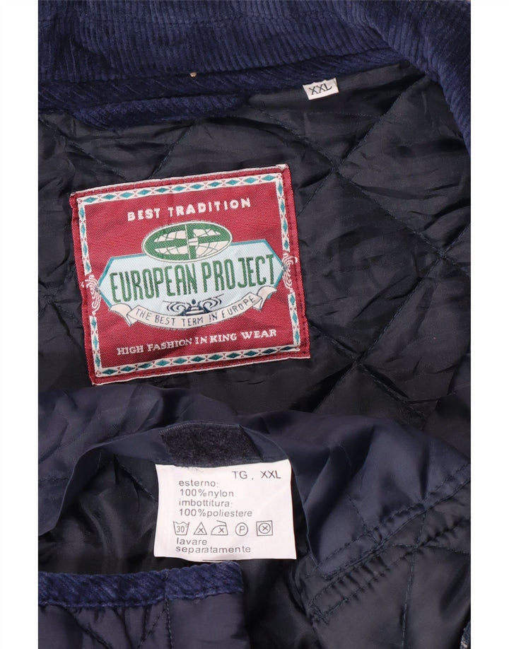 European Project Herre Quilted Jacket UK 44 2XL Navy Blue Nylon