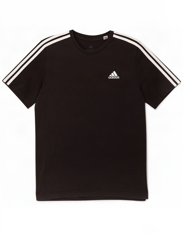 Adidas Herre T-Shirt Top Medium Sort Bomuld