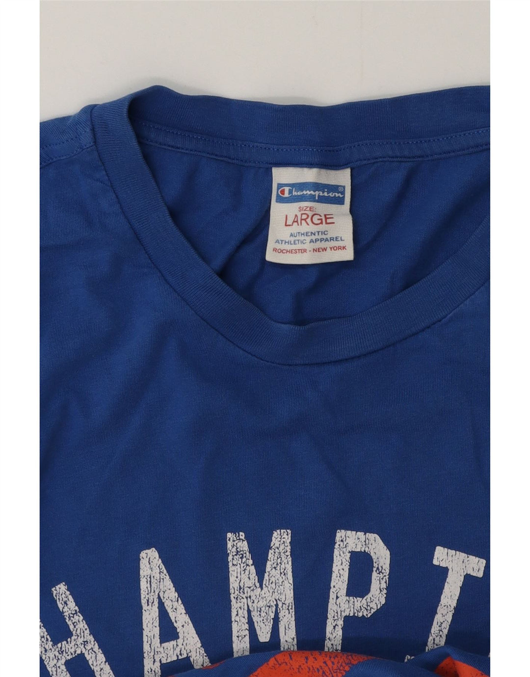 CHAMPION Herre Grafisk T-Shirt Top Stor Blå