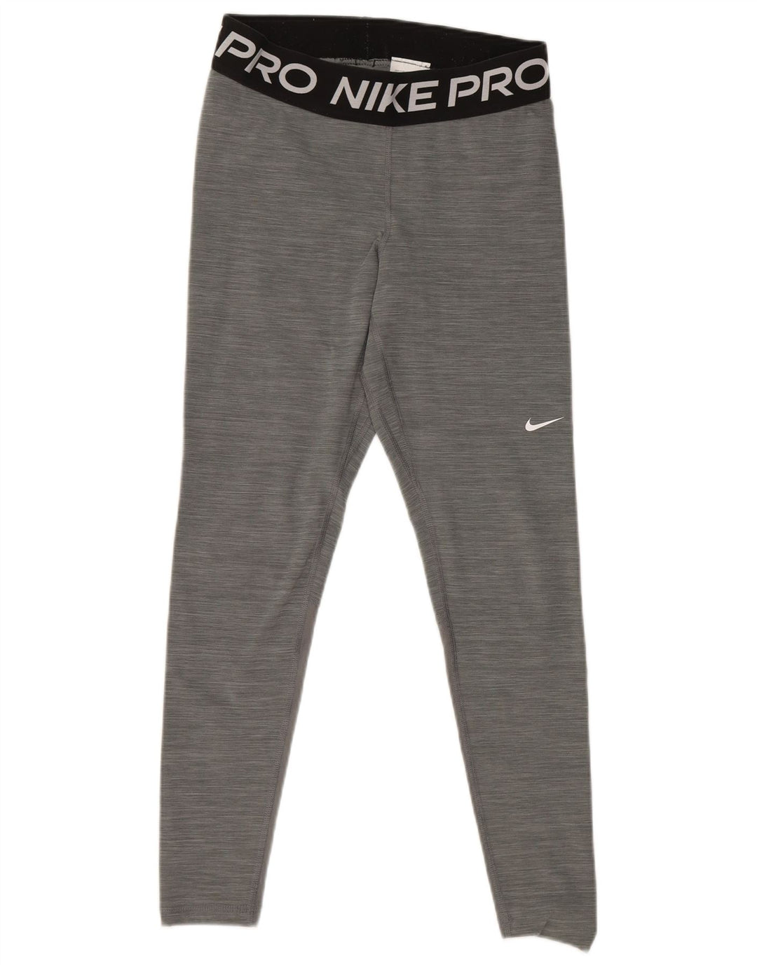 NIKE Dame Dri Fit Grafiske Leggings UK 12 Medium Grey Polyester