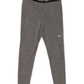 NIKE Dame Dri Fit Grafiske Leggings UK 12 Medium Grey Polyester