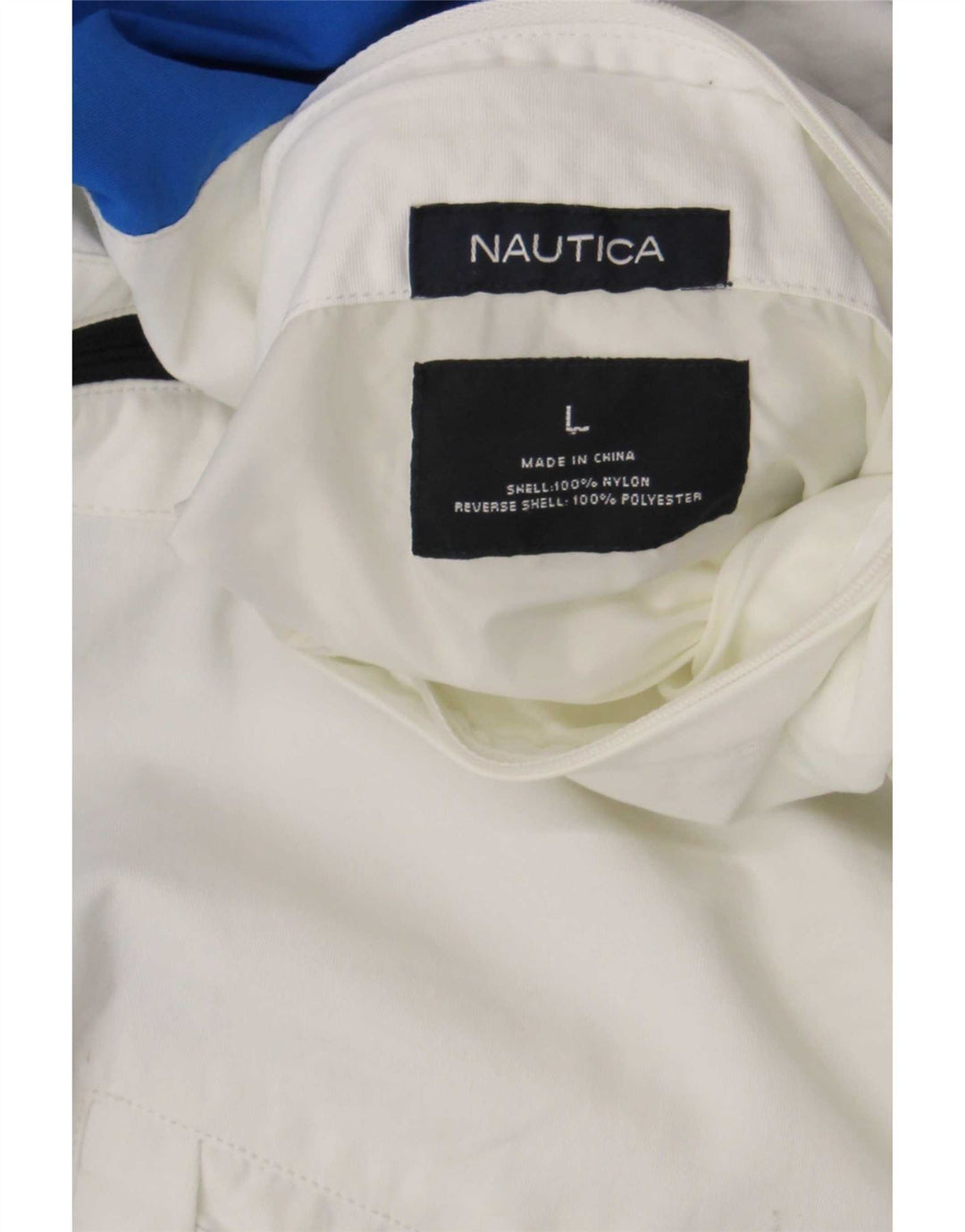 Nautica Herre Graphic Bomber Jacket UK 42 Large Navy Blue Colourblock