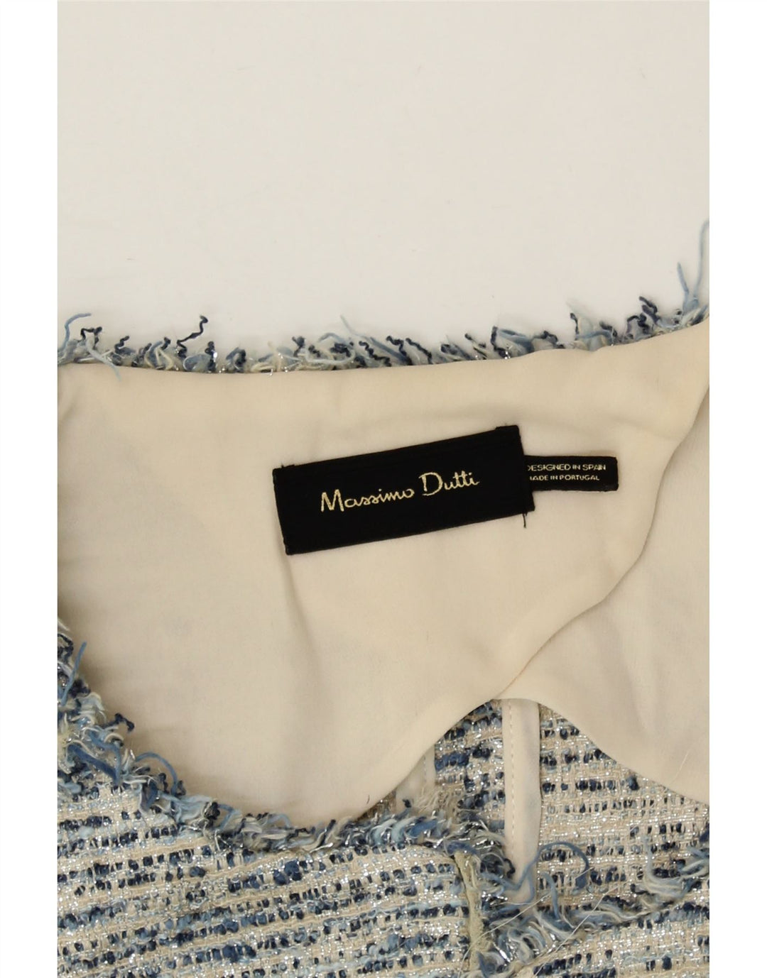 MASSIMO DUTTI Womens Blazer Jacket EU 38 Small Blue Polyester Vintage Massimo Dutti and Second-Hand Massimo Dutti from Messina Hembry 