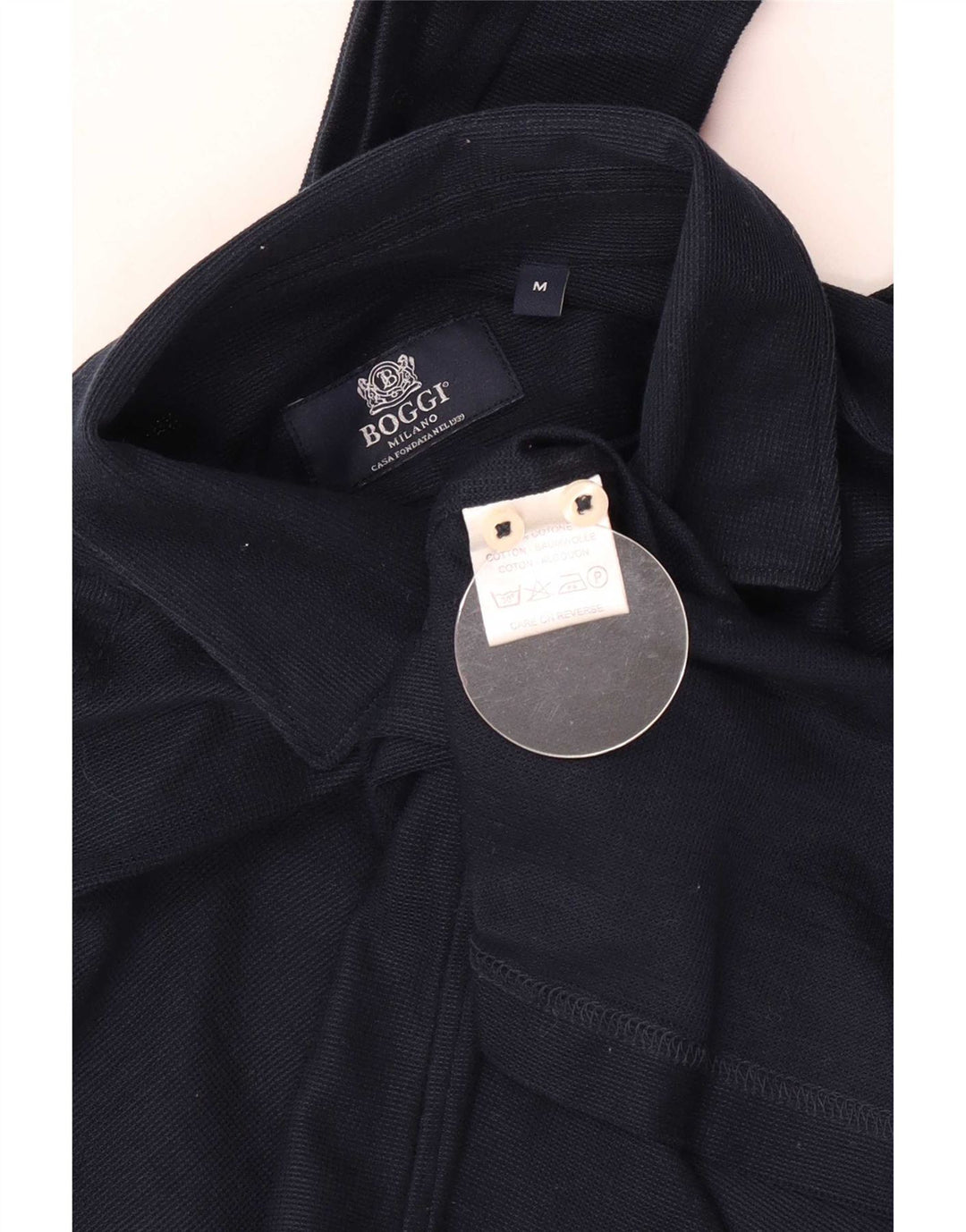Boggi Herre Pullover Shirt Medium Marineblå Bomuld