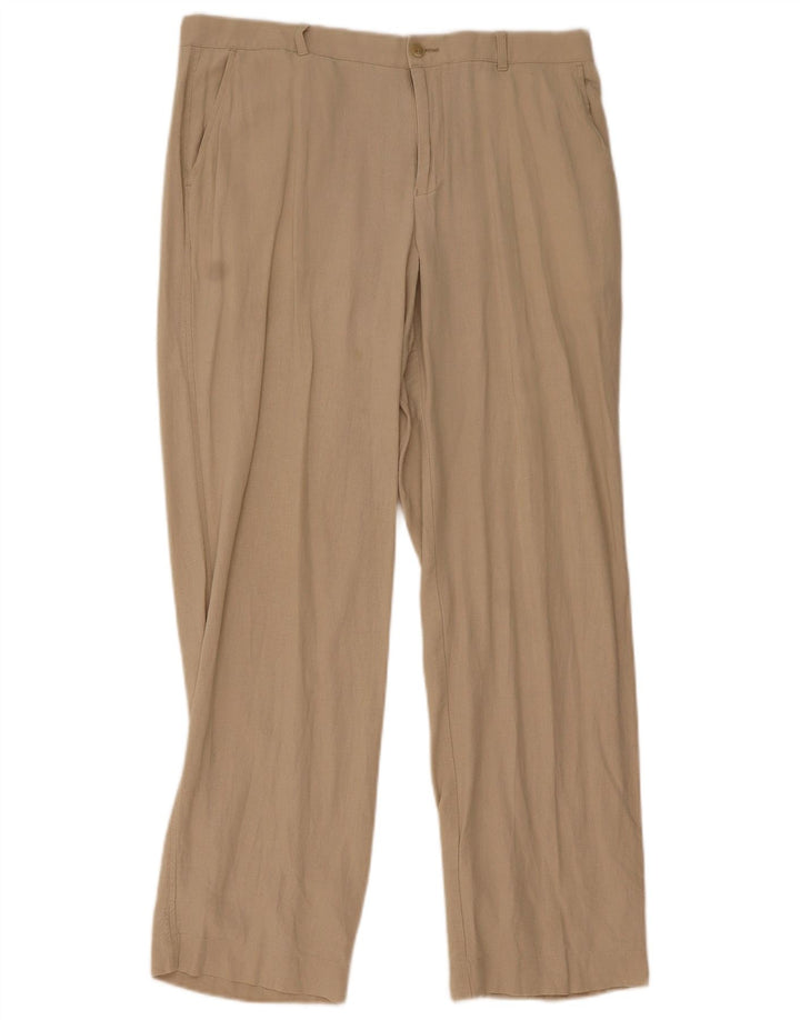 Marks & Spencer Herre Regular Fit Chinobukser W36 L33 Beige hør