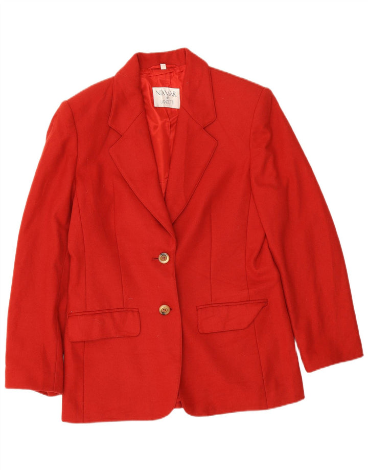 Nixmar By Lancetti Dame 2 Button Blazer Jacket IT 44 Medium Rød