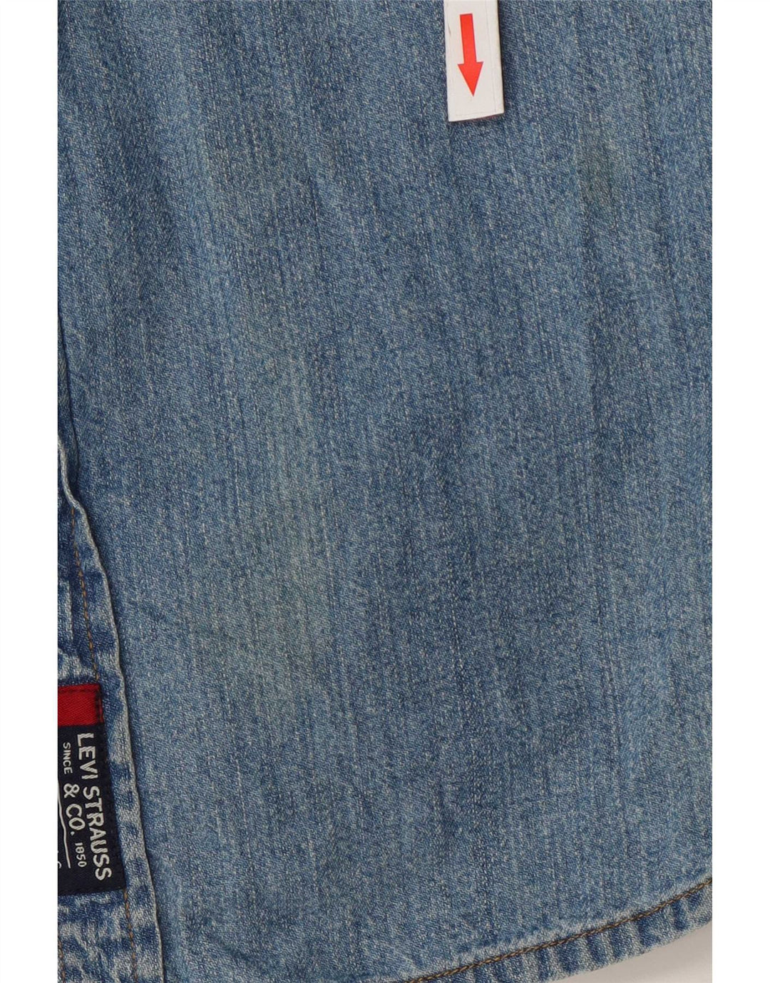 Levi's Kortærmet denimskjorte til mænd mellemblå bomuld