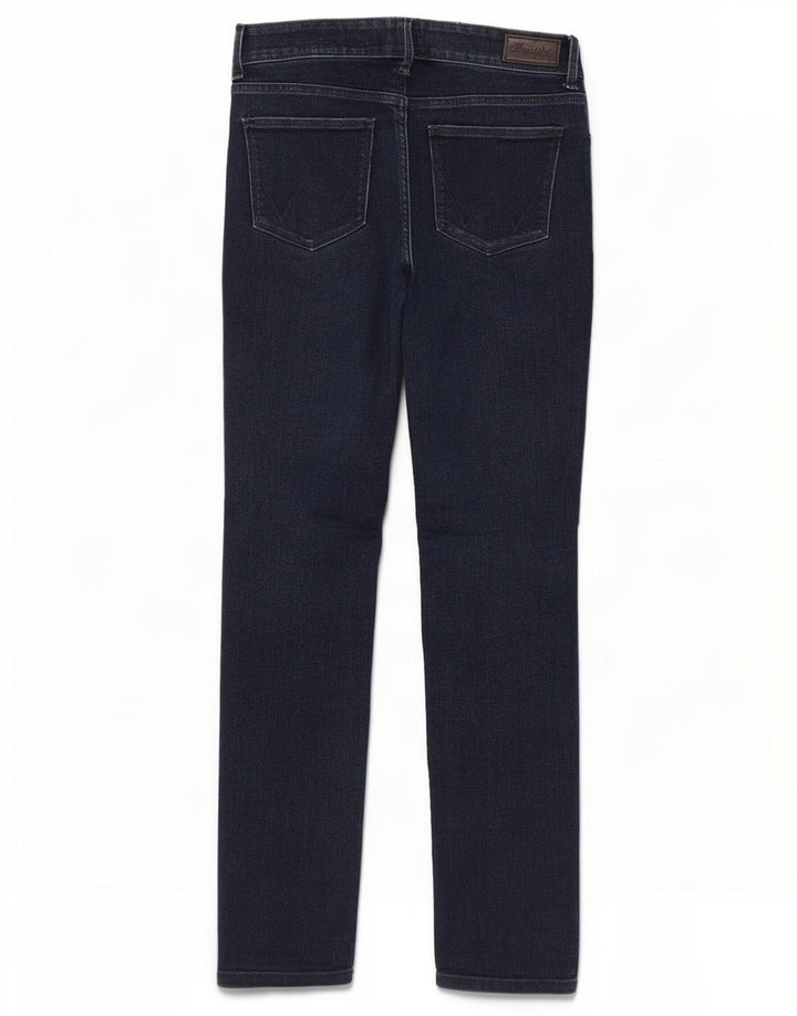 Wrangler Dame Slim Jeans W28 L32 Marineblå Bomuld