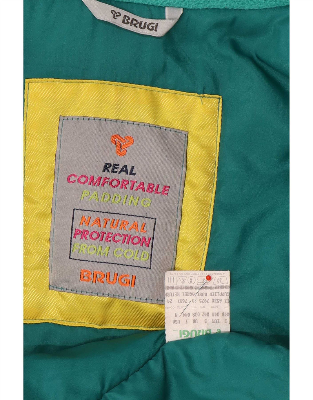 Brugi Dame Oversized Skijakke UK 14 Medium Grøn Colourblock Polyester