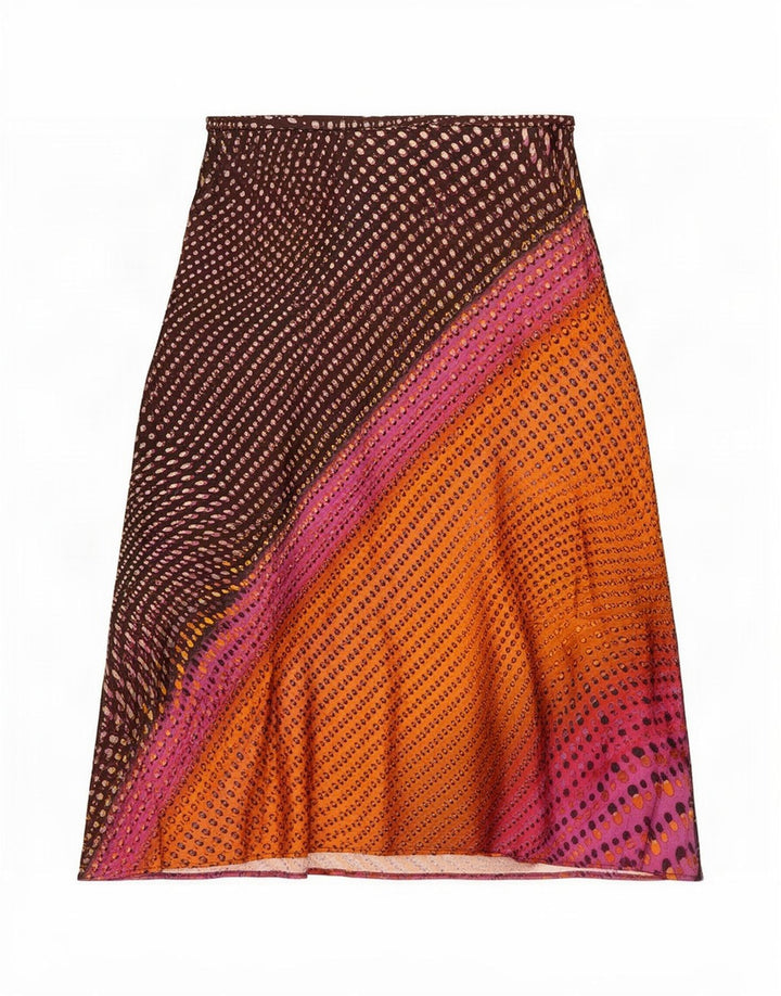 Zara Dame A-Line nederdel Medium W28 Flerfarvet plettet polyester