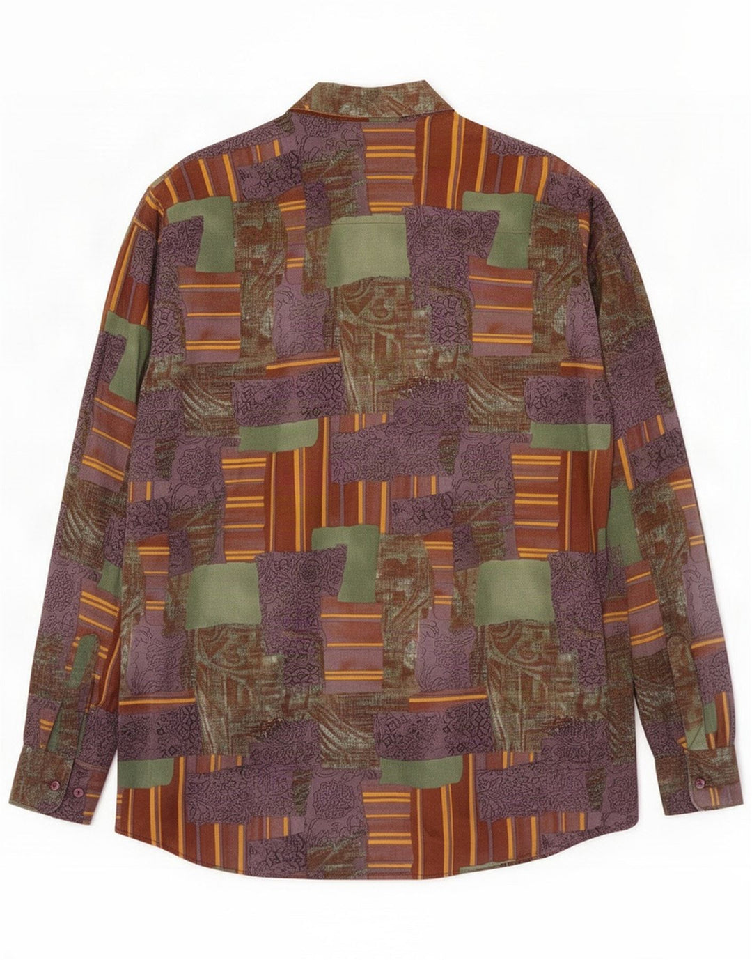 Angelo Litrico Herreskjorte Stor flerfarvet Patchwork Viscose