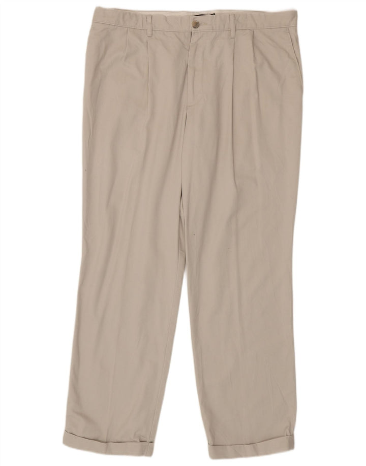 DOCKERS Herre Pegged Chino Bukser W38 L32 Off White Bomuld