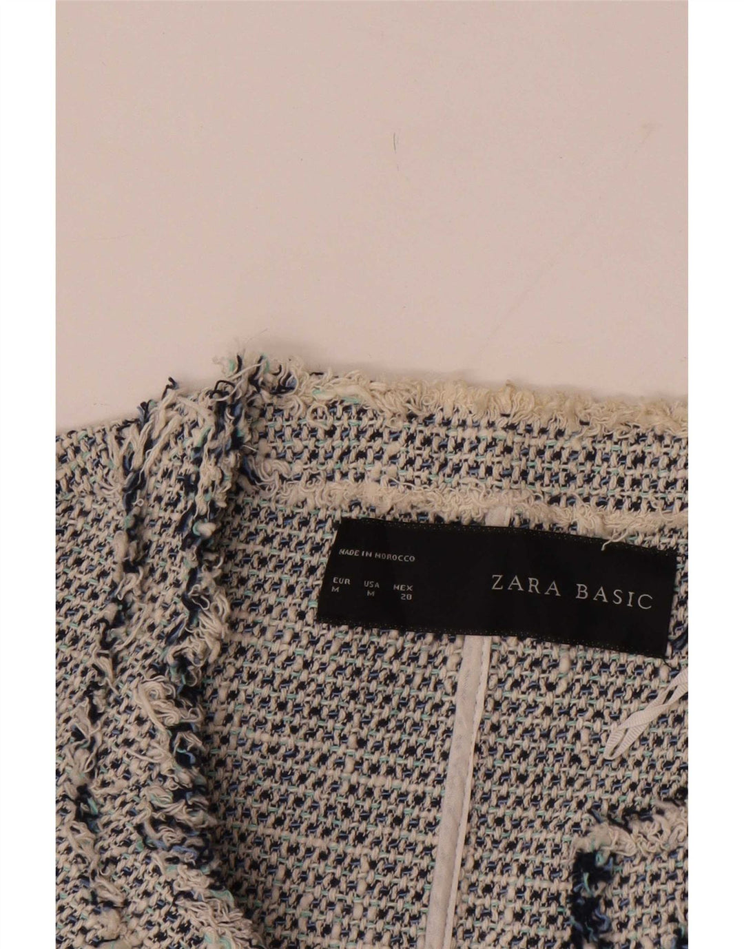 Zara Dame Blazer Jacket UK 12 Medium Grey Bomuld