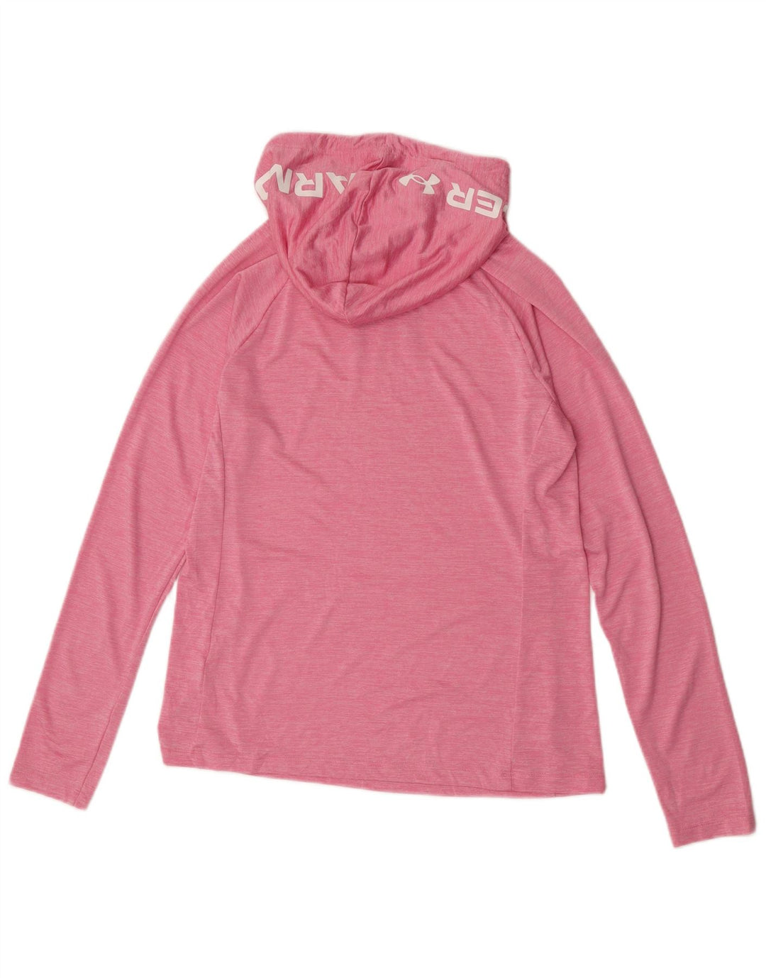 Under Armour Dame Hooded Grafisk Top Langærmet UK 14 Medium Pink