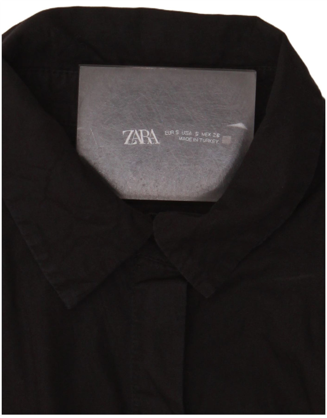 Zara Dame Sleeveless Shirt Bluse UK 8 Small Black