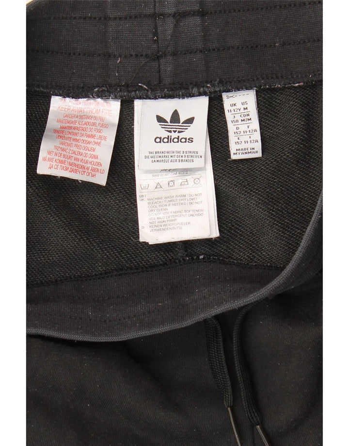 ADIDAS Træningsdragt til drenge Bukser Joggers 11-12 år Sort bomuld