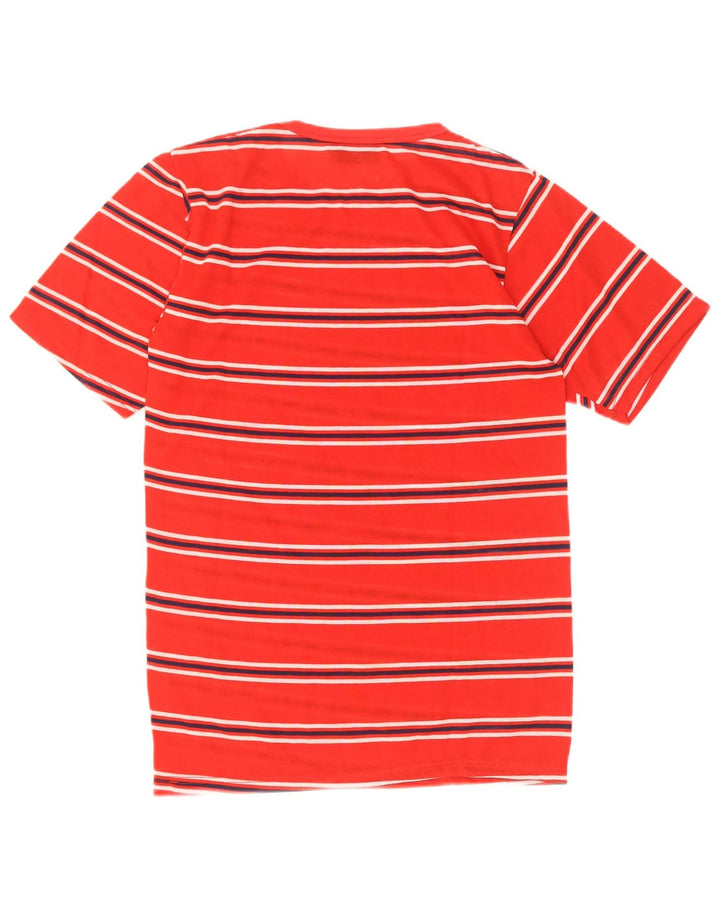 Vintage herre T-shirt top lille rød stribet akryl