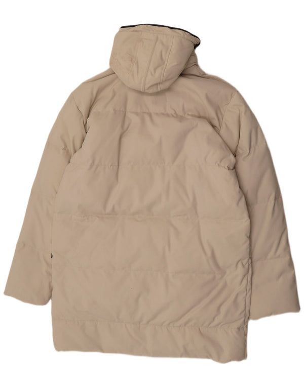 Diadora Herre hættepolstret frakke UK 42 XL Off White Polyamid