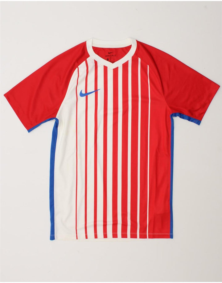 Nike Herre Dri Fit T-shirt Top Lille rødstribet polyester
