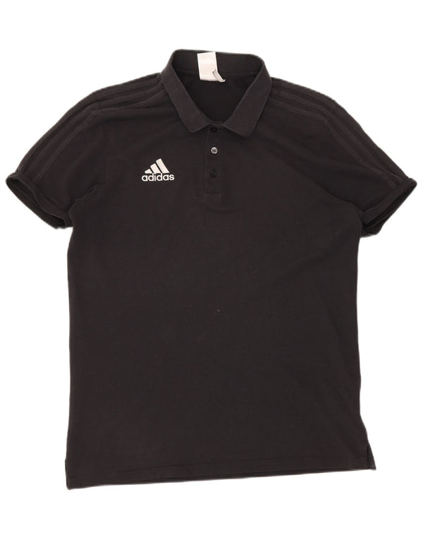 ADIDAS Mens Climalite Polo Shirt Large Black Cotton