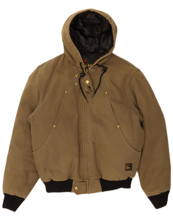Richlu Herre Hooded Bomber Polstret Jakke UK 40 Large Green