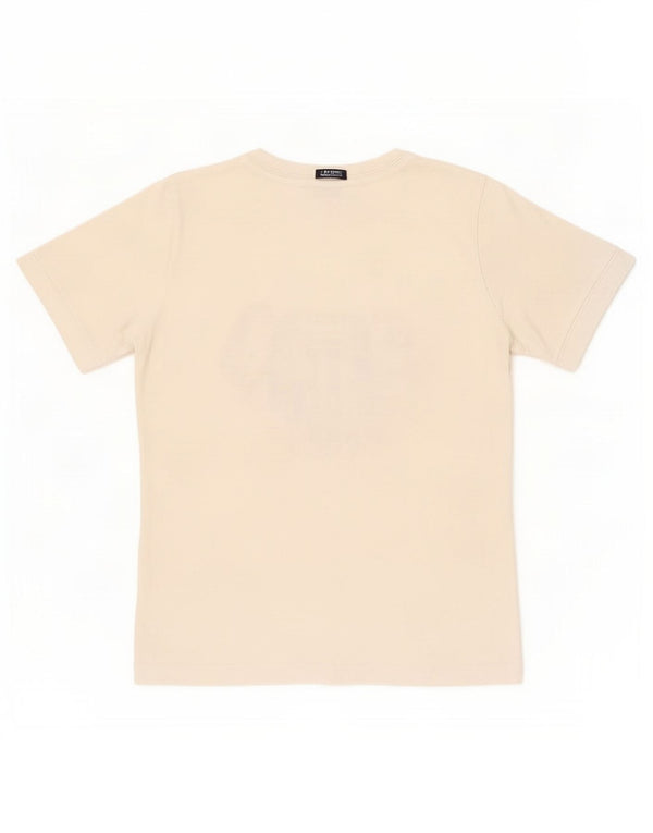 Champion Dame Grafisk T-Shirt Top UK 12 Medium Hvid Bomuld