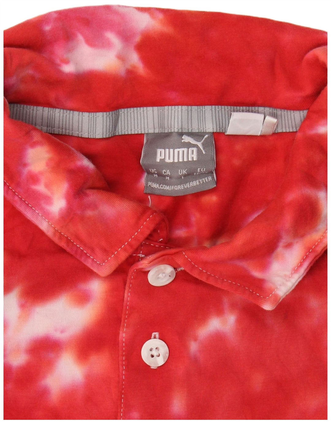 PUMA Poloshirt til mænd, stor rød slipsfarve