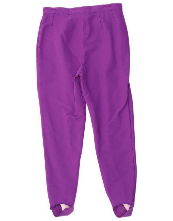 Vintage Dame Stigbøjlebukser IT 46 Large W28 L29 Lilla Akryl Sports