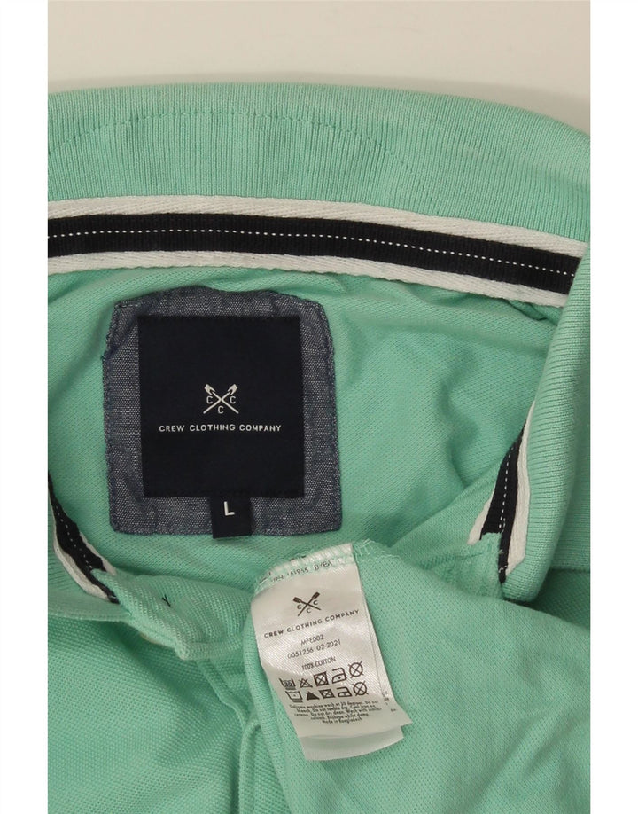 CREW TØJ Herre poloshirt Stor turkis bomuld