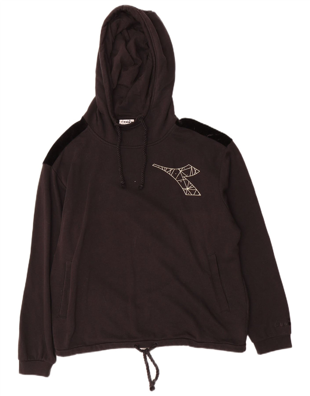 DIADORA Oversized hættetrøje til kvinder UK 14 Medium Grey Colourblock